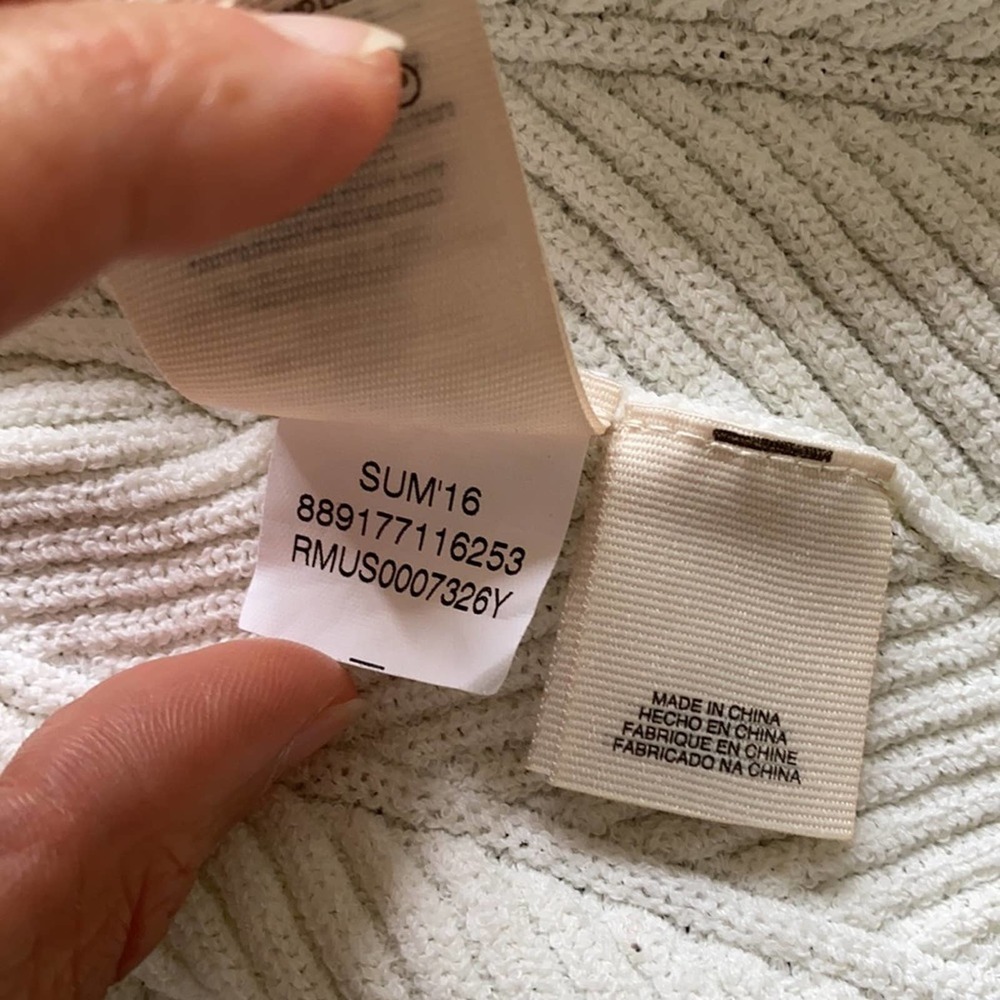 Rachel Roy ivory peplum knit tank large - Picture 6 of 6